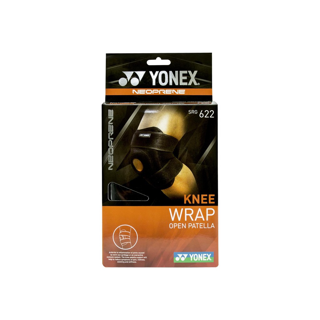 YONEX OPEN PATELLA KNEE SUPPORT SRG622 - BLACK