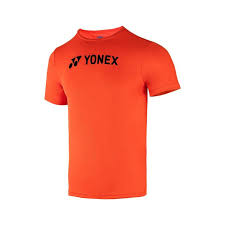 YONEX ROUND NECK SHIRT 2527 FIERY VED / JET BLACK