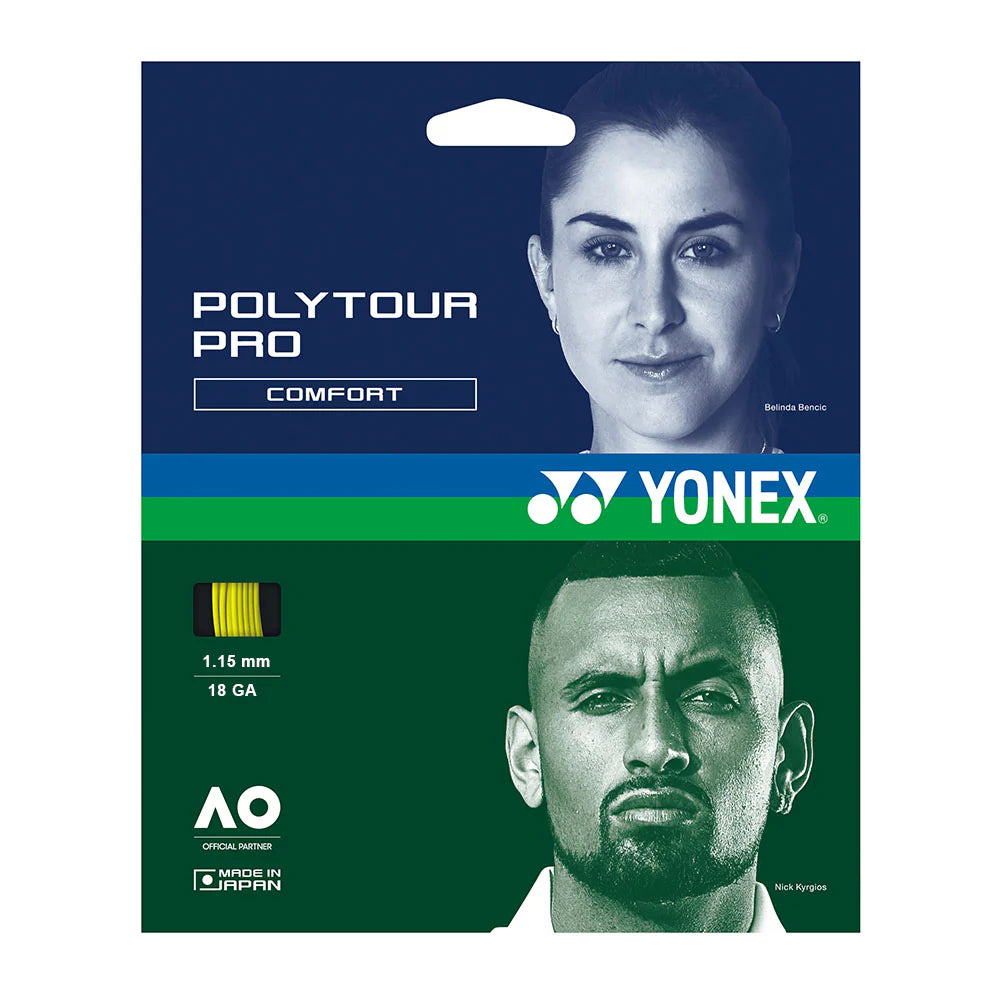 YONEX POLYTOUR PRO COMFORT 1.15MM - FLASH YELLOW