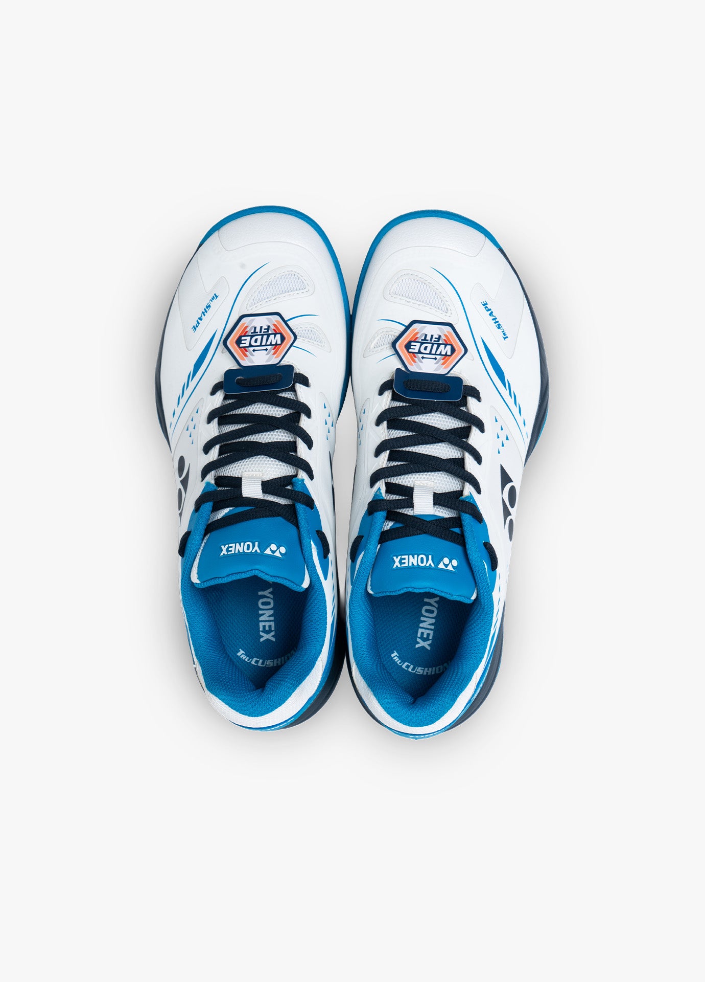 YONEX BADMINTON SHOES STRATAS WIDE - WHITE / OCEAN BLUE
