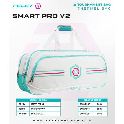 FELET FTFT SMART PRO V2 WHITE/TIFFANY TOURNAMENT BAG