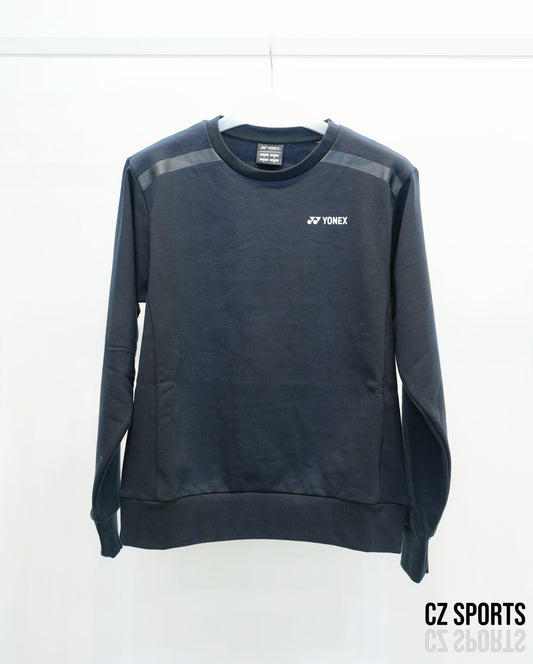 YONEX UNISEX ROUND NECK SWEAT SHIRT 30120EX - BLACK