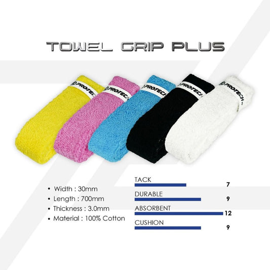 PROTECH  BADMINTON RACQUET HIGH ABSORPTION  TOWEL GRIP