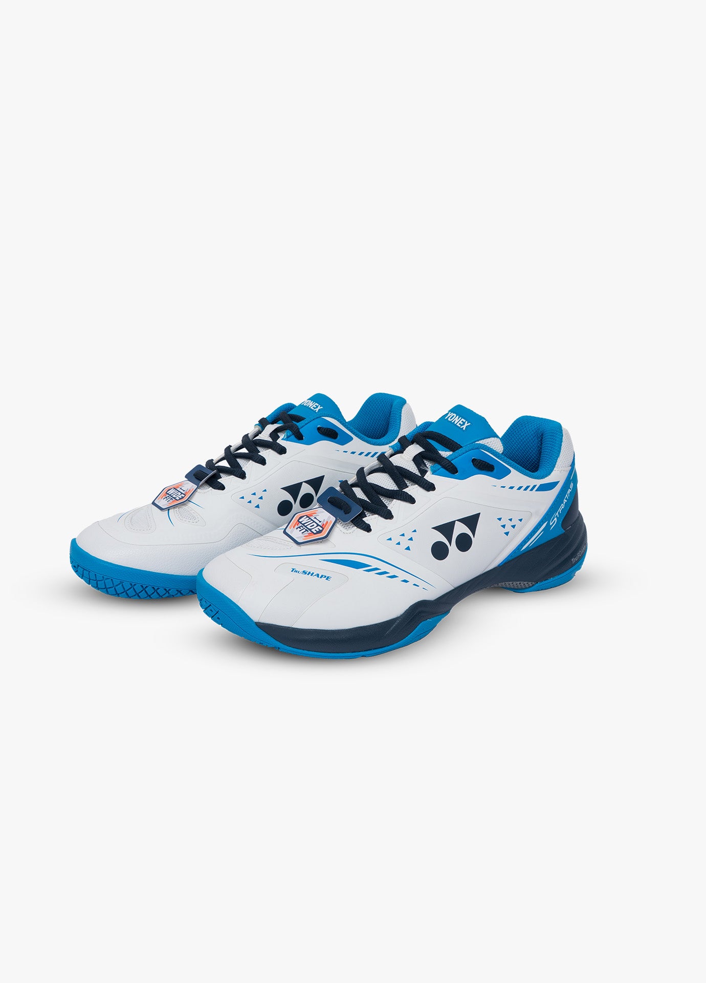 YONEX BADMINTON SHOES STRATAS WIDE - WHITE / OCEAN BLUE