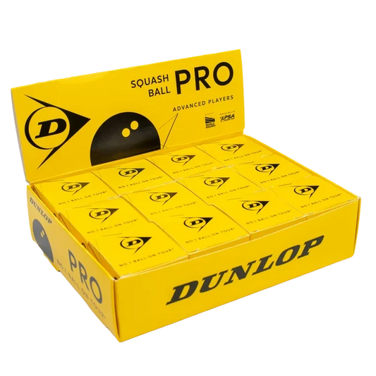 DUNLOP PRO SQUASH BALL - 1PCS (DOUBLE YELLOW DOTS)