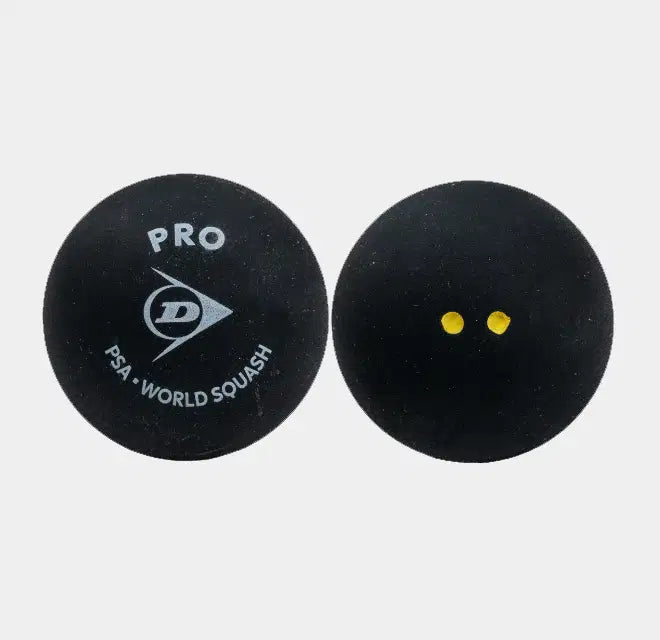 DUNLOP PRO SQUASH BALL - 1PCS (DOUBLE YELLOW DOTS)