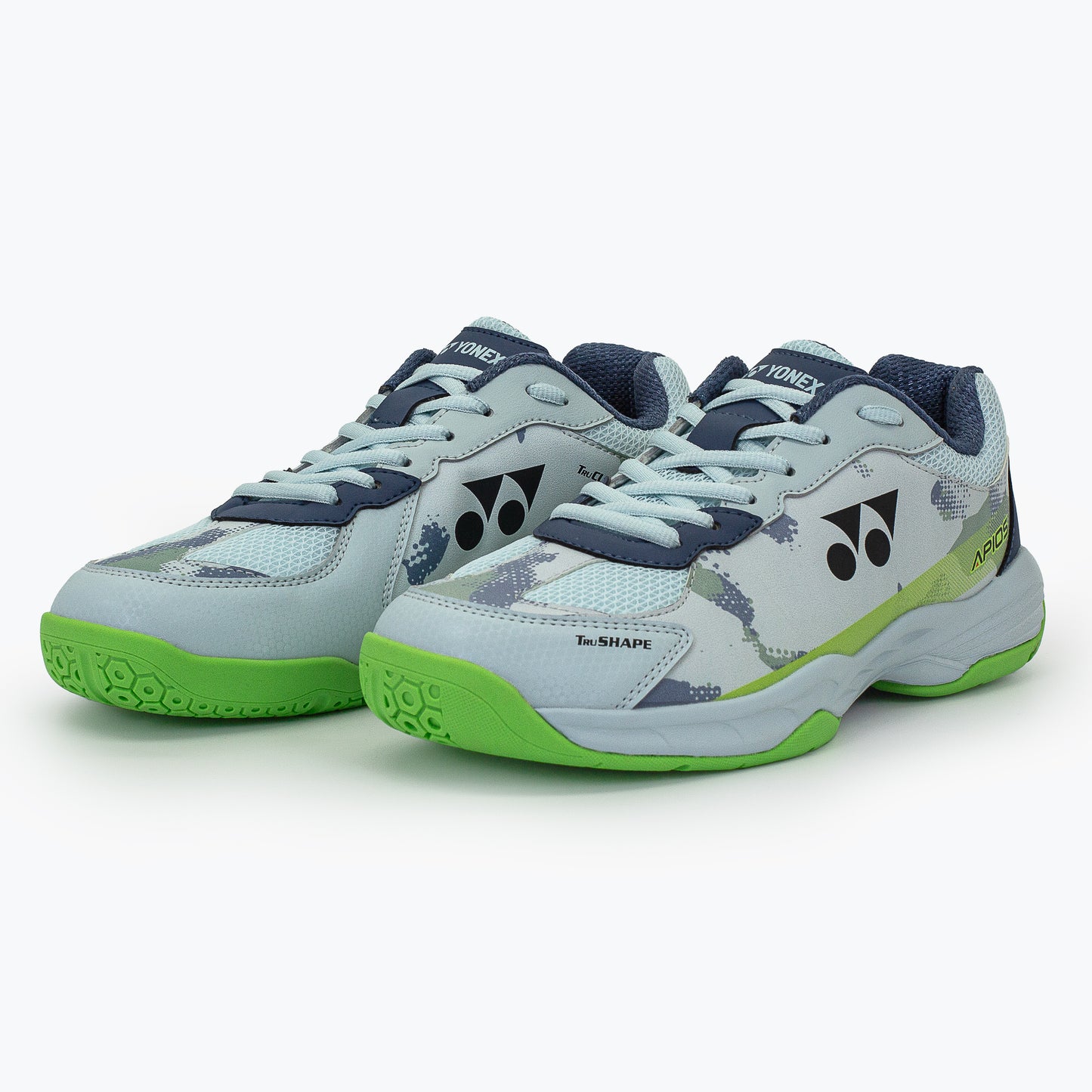 YONEX APIOS BADMINTON SHOES (MINERAL GRAY/GREEN FLASH)