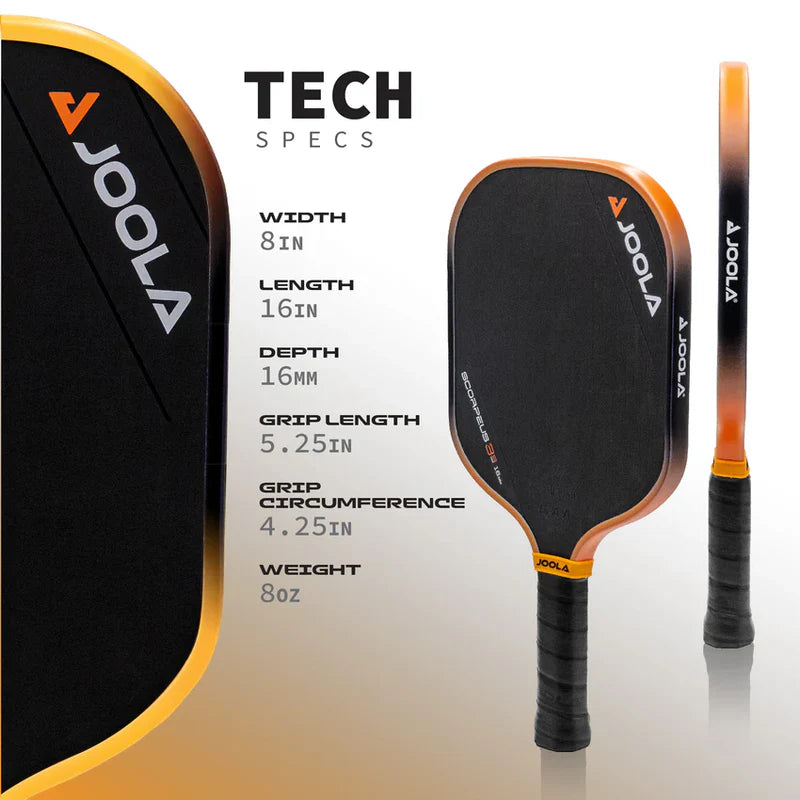 JOOLA COLLIN JOHNS SCORPEUS PICKLEBALL PADDLE - 16MM