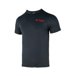 YONEX ROUND NECK SHIRT 2528 JET BLACK / FIERY RED