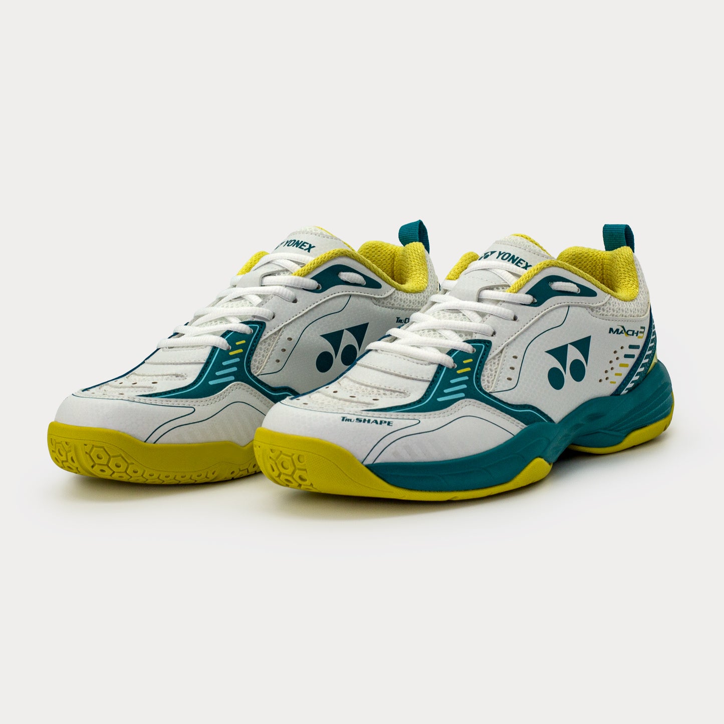 YONEX MACH 3 SHOES (WHITE/DEEP TEAL)