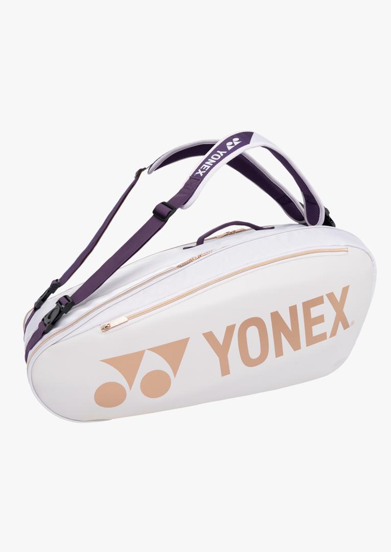 YONEX PROFESSIONAL 4 RACQUET BAG 0226 (6PCS) - PASTEL PARCHMENT/DEEP PURPLE