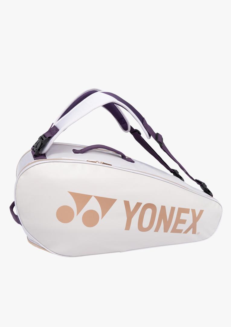 YONEX PROFESSIONAL 4 RACQUET BAG 0226 (6PCS) - PASTEL PARCHMENT/DEEP PURPLE