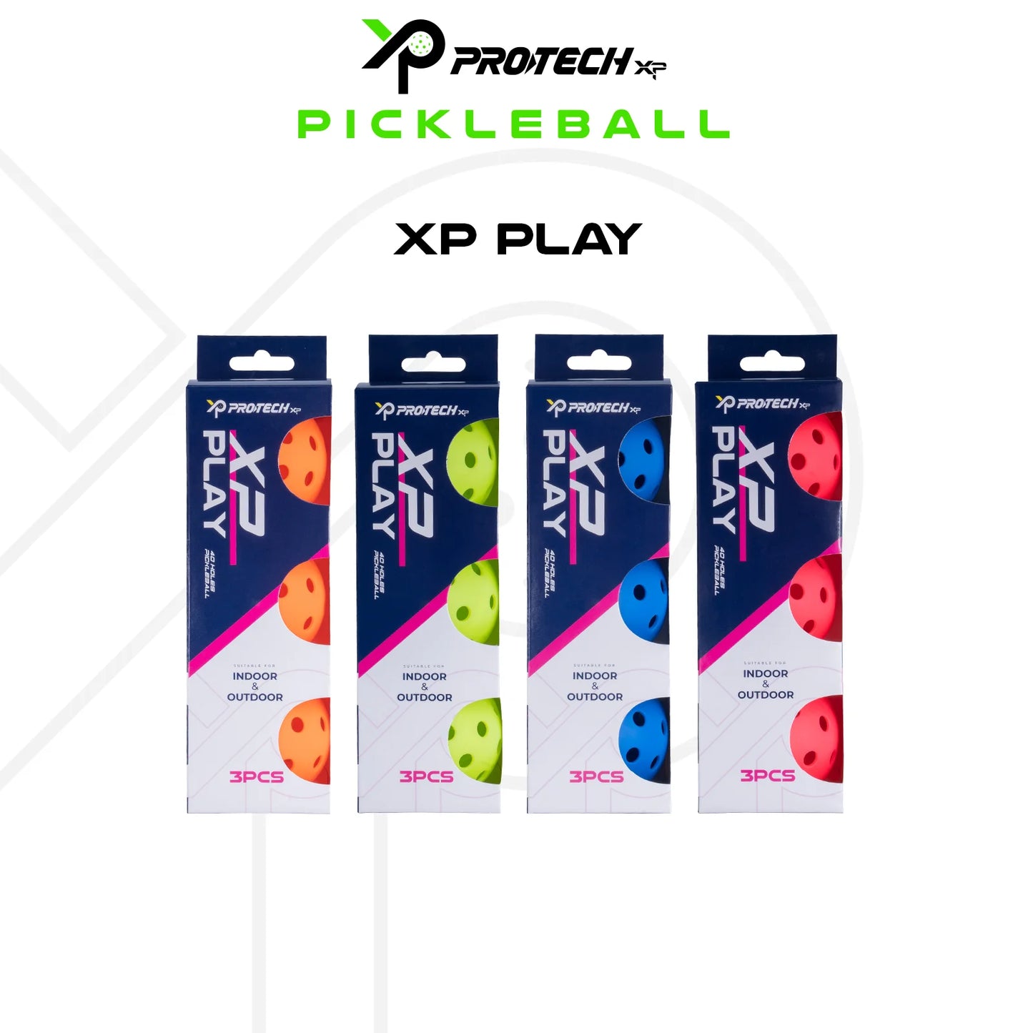 PROTECH PICKLEBALL XP PLAY (3 PCS/BOX)