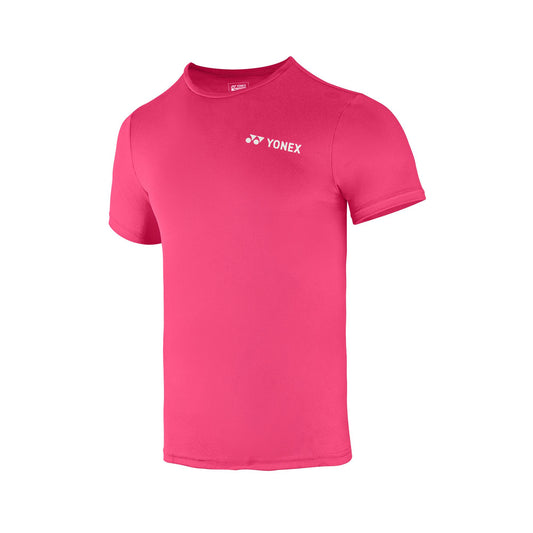 YONEX ROUND NECK SHIRT 2528 ROSE RED / WHITE