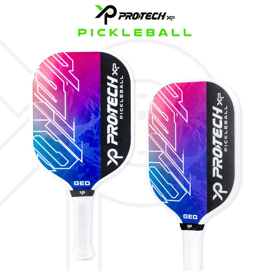 PROTECH PICKLEBALL PADDLE GEO (2 Protech Pickleball Paddles/4 Balls/1 Cover) - UNICORN BLACK