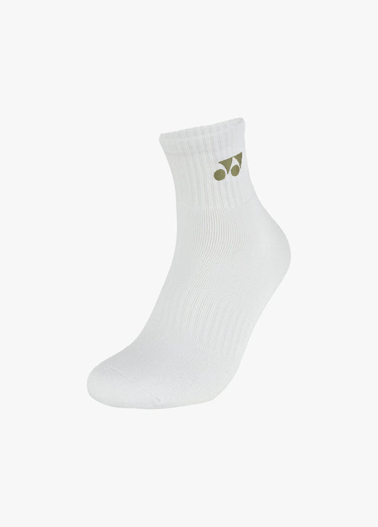YONEX MEN SOCKS SSM-1855-MP9-SR - WHITE/MILITARY OLIVE