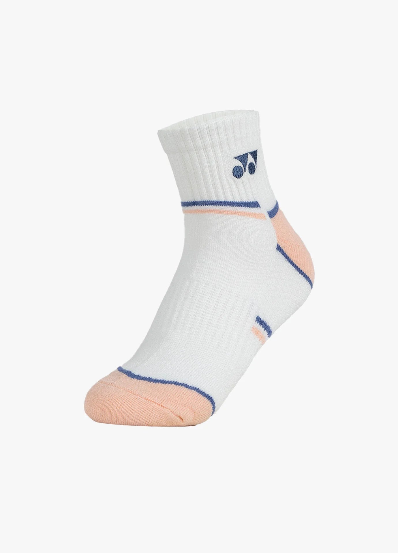 YONEX MEN SOCKS SSM-10110-MP9-S - WHITE/PALE PEACH