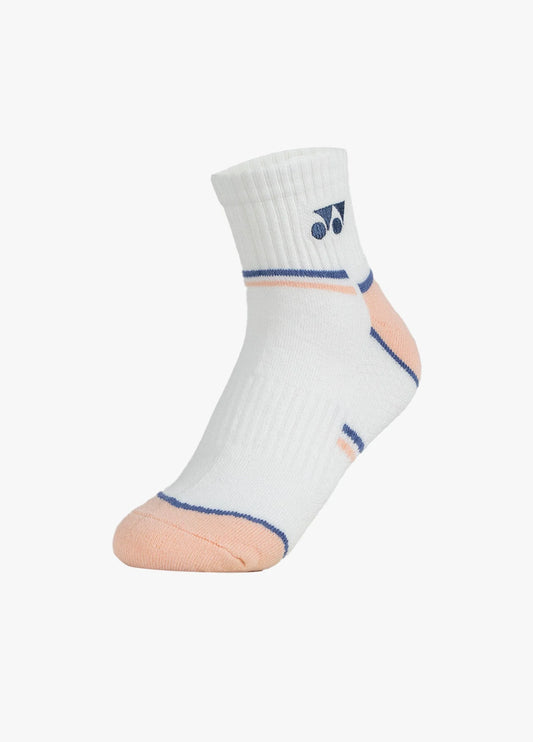 YONEX MEN SOCKS SSM-10110-MP9-S - WHITE/PALE PEACH