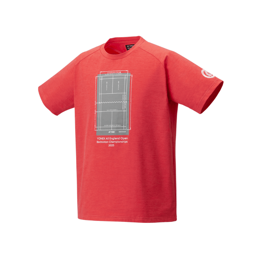 YONEX ALL ENGLAND 2025 UNISEX T-SHIRT YOB25001EX CORAL RED